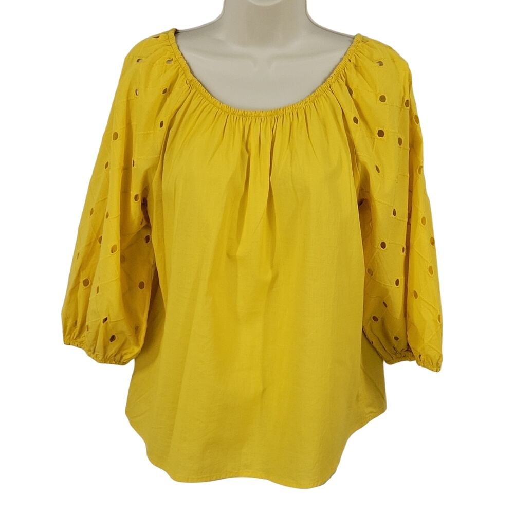 A new day Women’s Peasant Top, Size XS, Gold, NWT